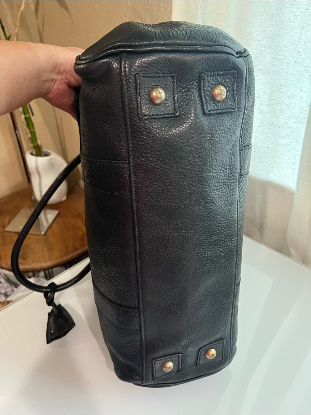 MULBERRY BLACK NVT LEATHER BAYSWATER - Picture 5 of 16